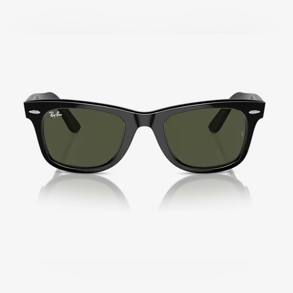 Ray Ban Classic Wayfarer Black Sunglasses green lenses